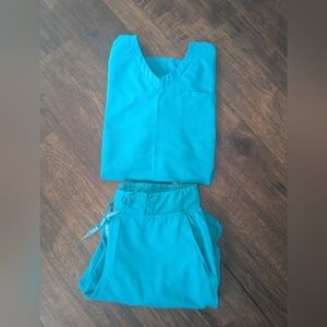 Med Couture Jogger + Tuck In Shirt Scrub Set